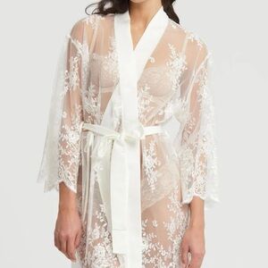 White Bridal Wedding Day Robe